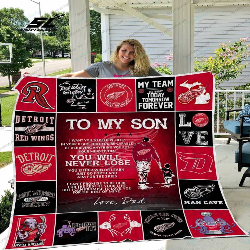 H Detroit Red Wings D Quilt Blanket