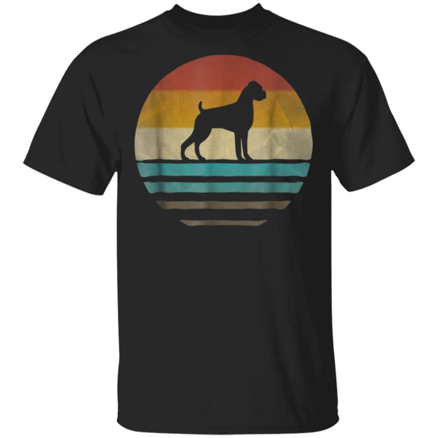 Boxer Dog Shirt Retro Vintage 70s Silhouette Breed Gift