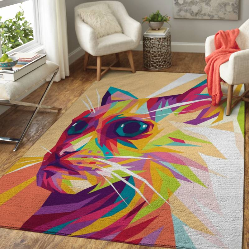 unique cat face – Animals Area Rug Carpet