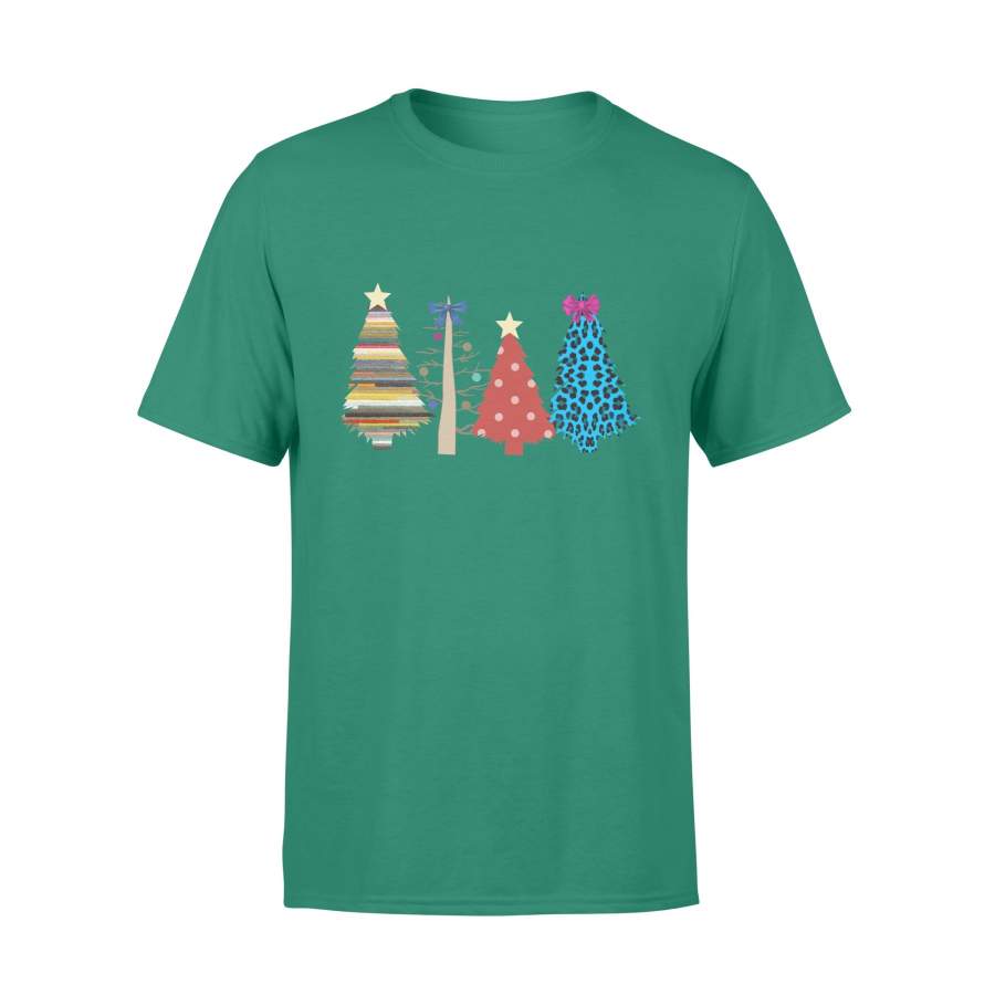 Christmas Tree Blue Leopard T-shirt