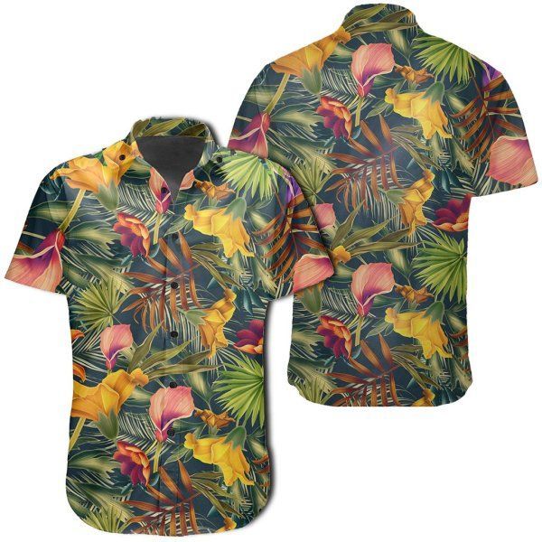 Hawaii Shirt Seamless Tropical Flower Plant And Leaf Ha29981