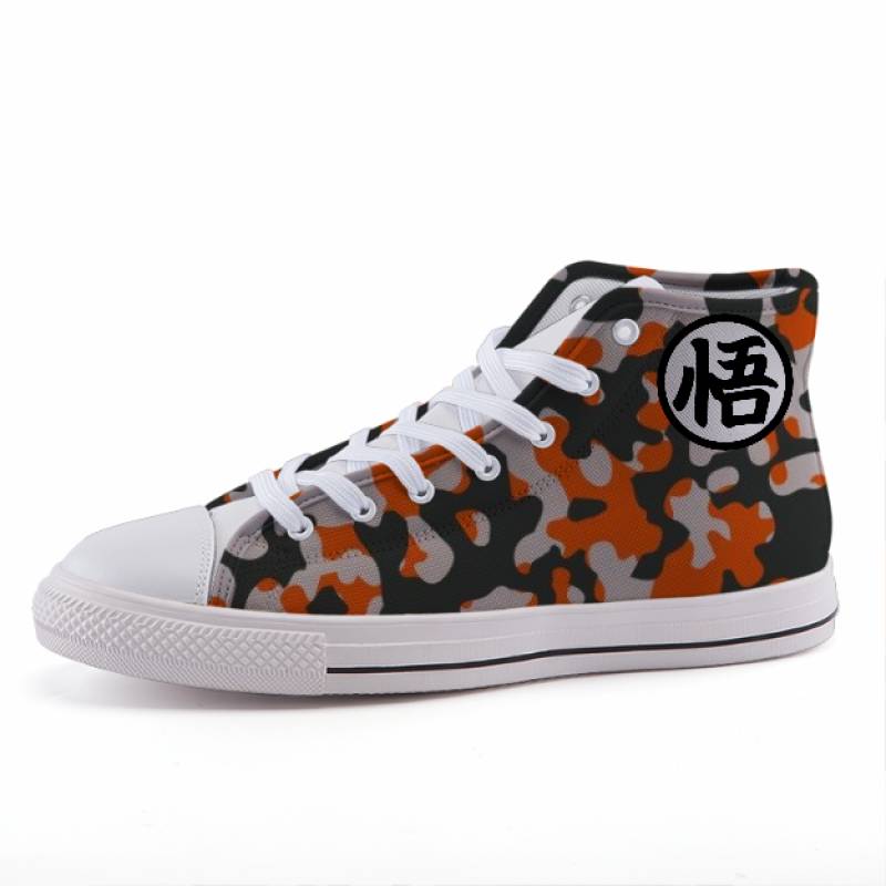 Dragon Ball Goku Kanji Camo Style Anime Sneaker Shoes