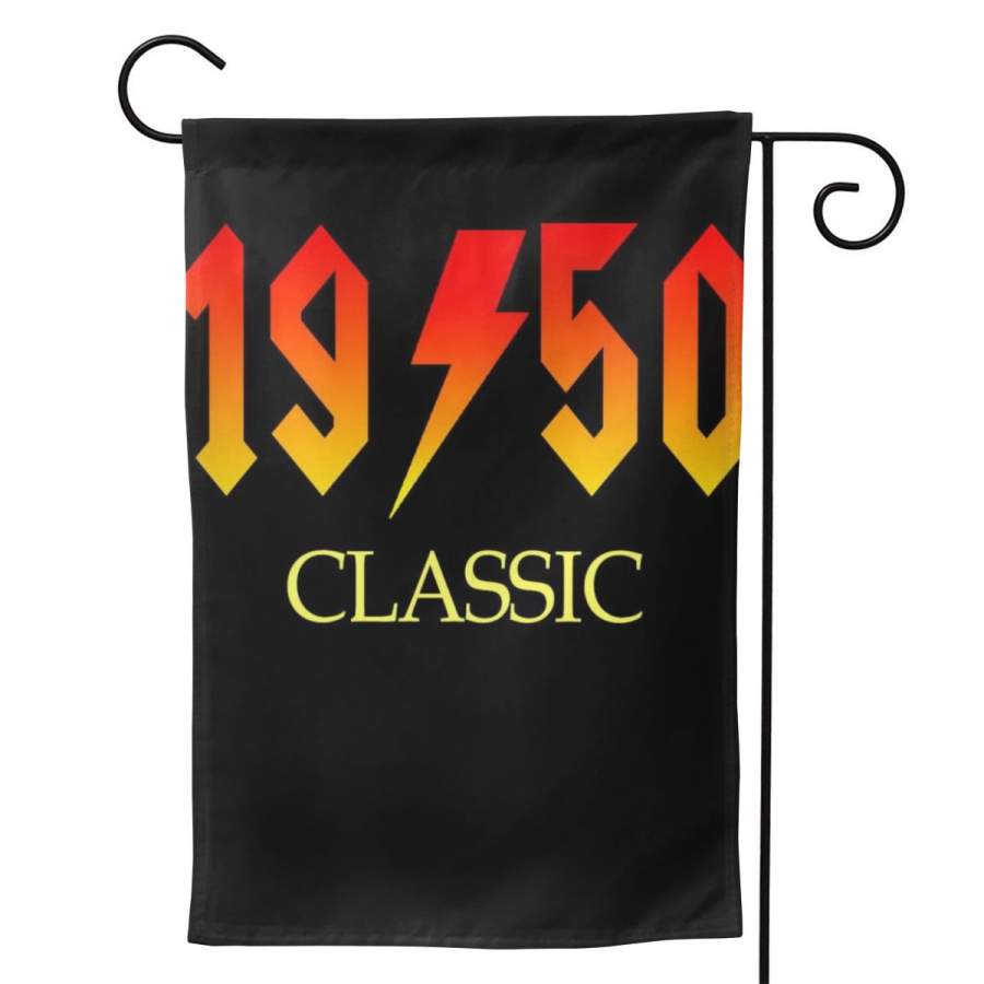 2 Pcs Garden Flag 1950 Classic Rock 70th Birthday Horizontal Poster 12.5″x18″ -Mothers Day, Birthday Gifts for Mom, Dad, Wife, Husband, Daughters, Grandma, Friends