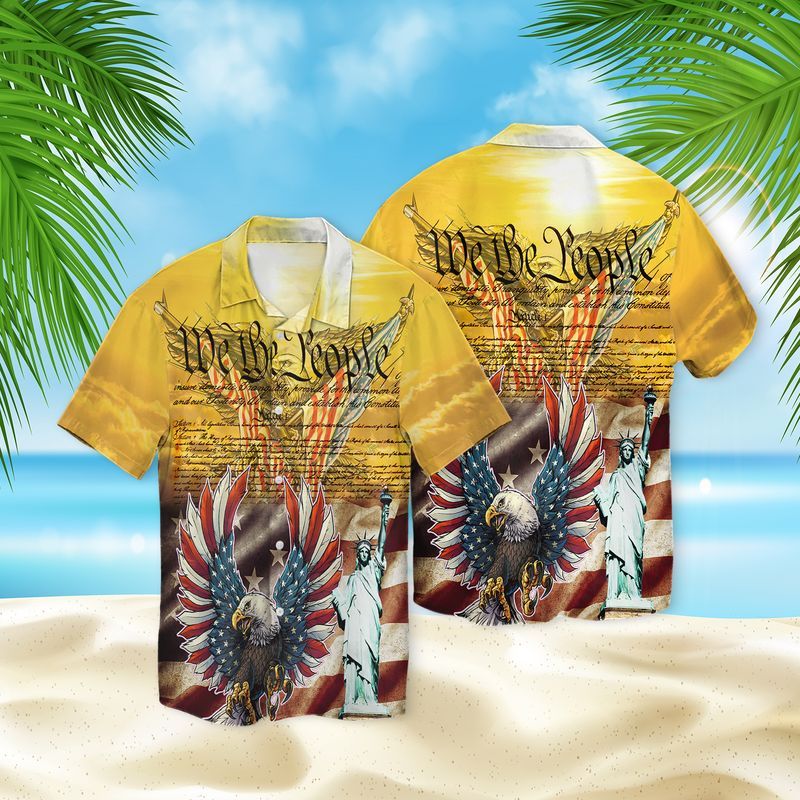 Statue Of Liberty Patriot Full Print Hawaii Shirt Ha37107