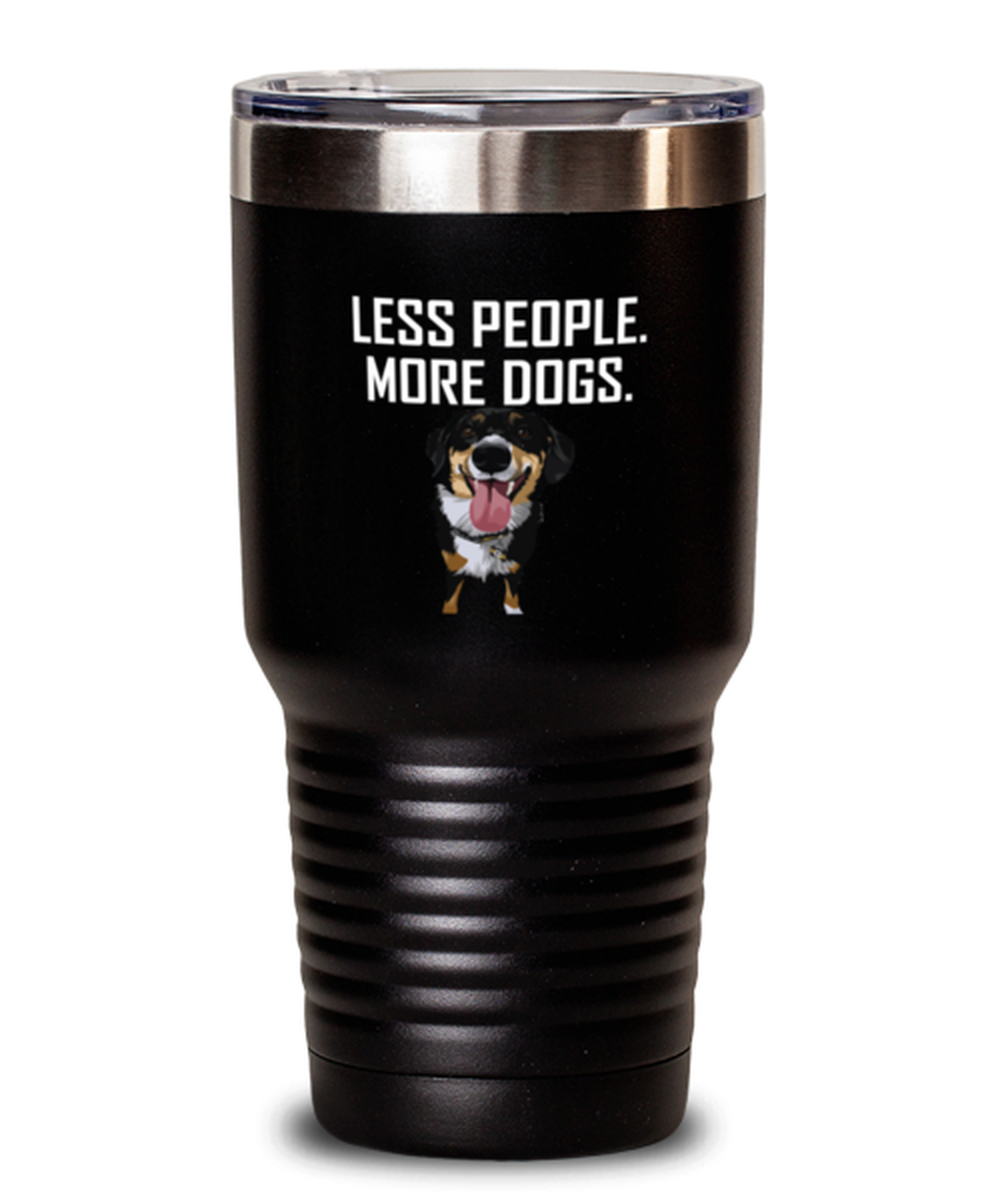 30 Oz Tumbler Stainless Steel Insulated  Funny Less People More Dogs Bernese Mountain