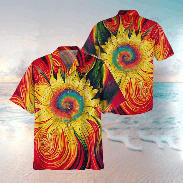 Hippie Sunflower All Over Printed Hawaii Shirt Ha35942