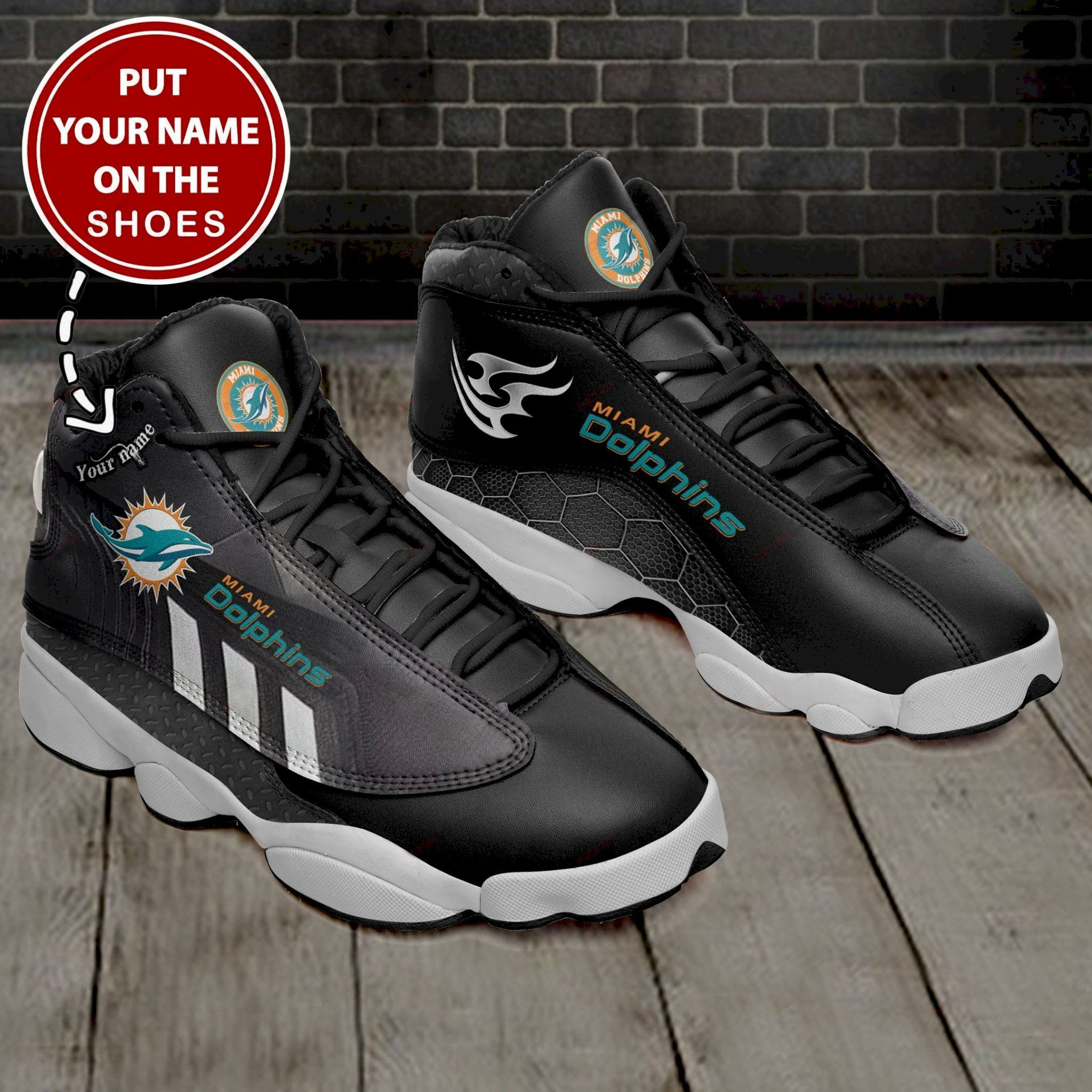 Miami Dolphins Air Jordan 13 Sneakers Personalized Sport Shoes For Fan Sneakers For Fan Like Sport