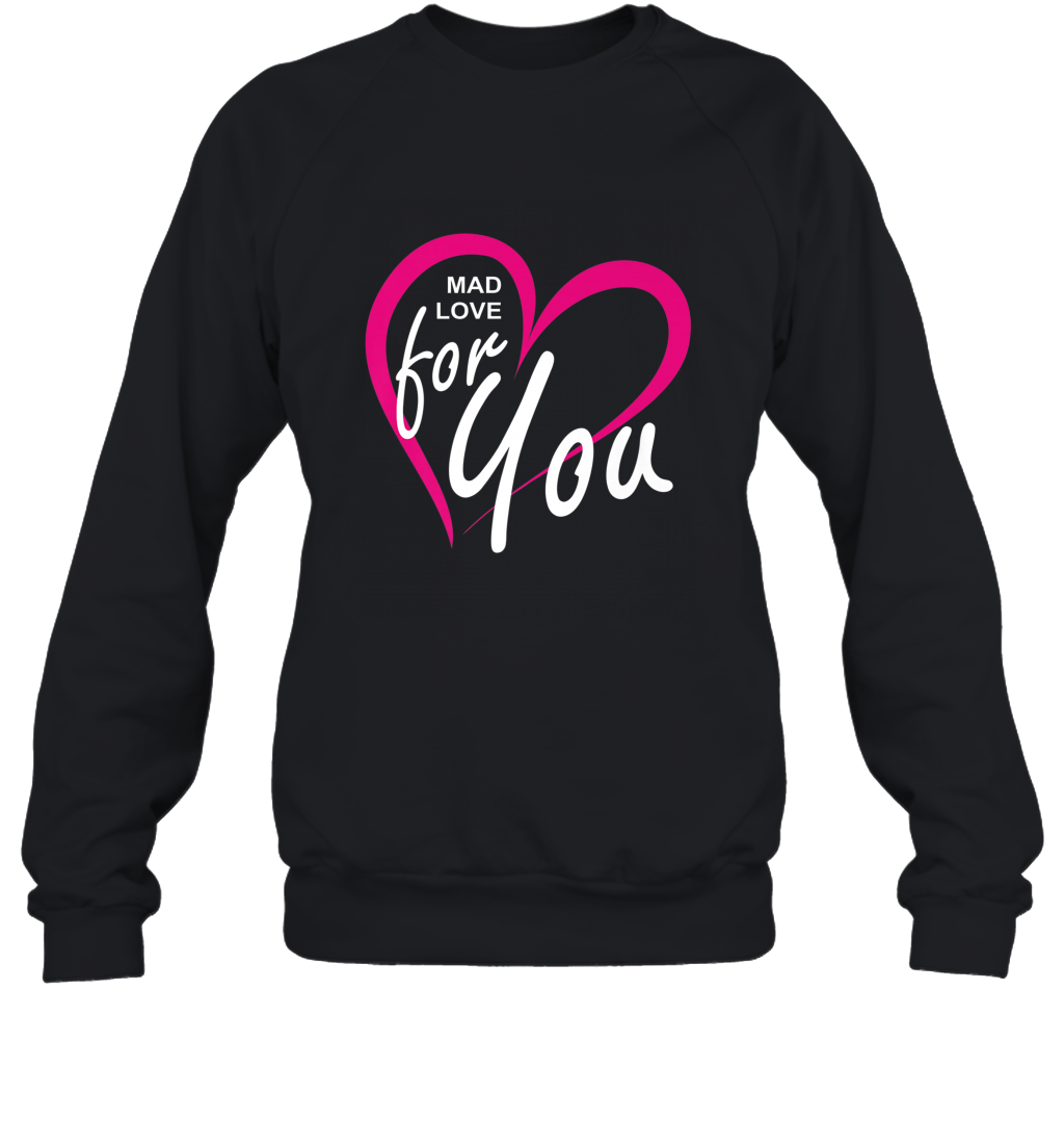 Pink Heart Valentine’s Day Gifts Boyfriend Girlfriend Love Crewneck Sweatshirt