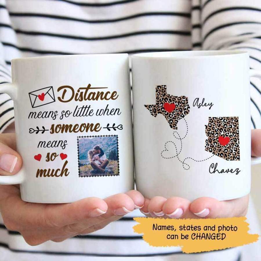 Someone Means So Much Couple Leopard Personalized Mug