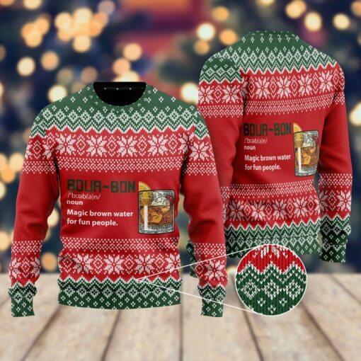 Bourbon Noun Ugly Christmas Sweater For Men & Women, Gift For Christmas, Merry Christmas