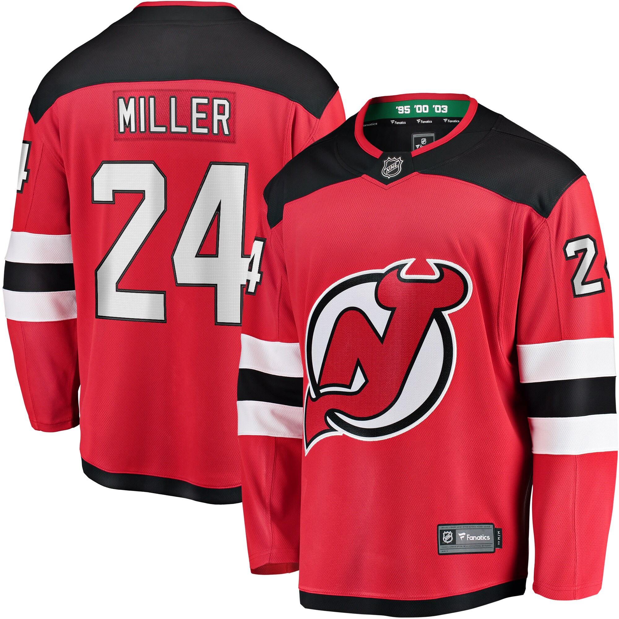 Men's New Jersey Devils Colin Miller Red Home Breakaway Jersey