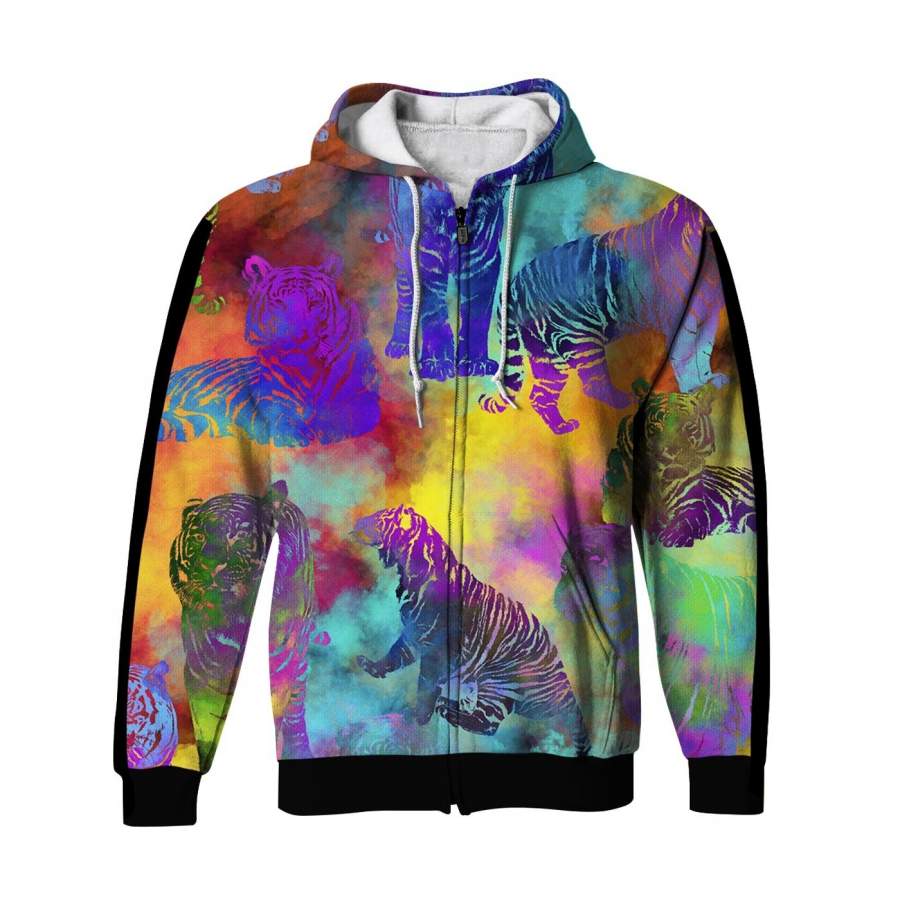 Tiger Paradise Zip Up Hoodie