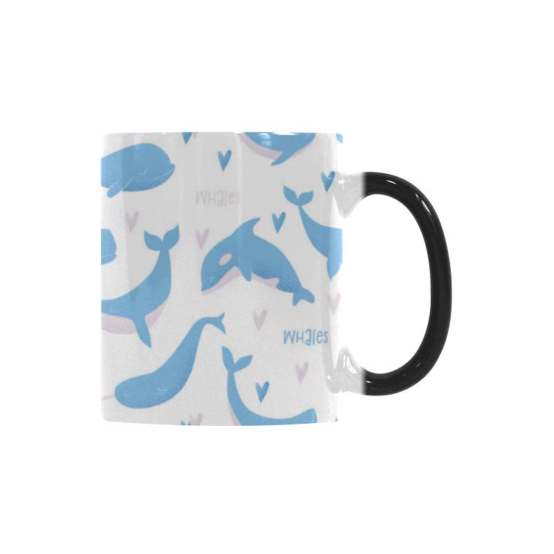 Blue whale pattern Morphing Mug Heat Changing Mug