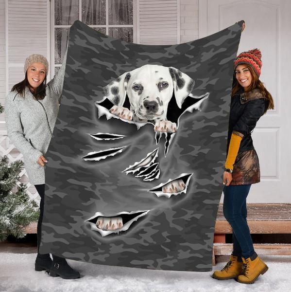 Personalized Dog Gift – Dalmatian Scratch Puppy Scratch For Dog Lovers – Fleece Blanket