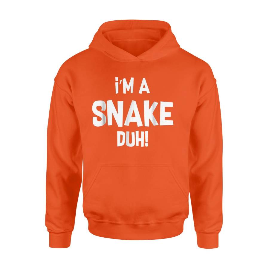 Halloween Costume Im A Snake Duh Green Funny Hoodie