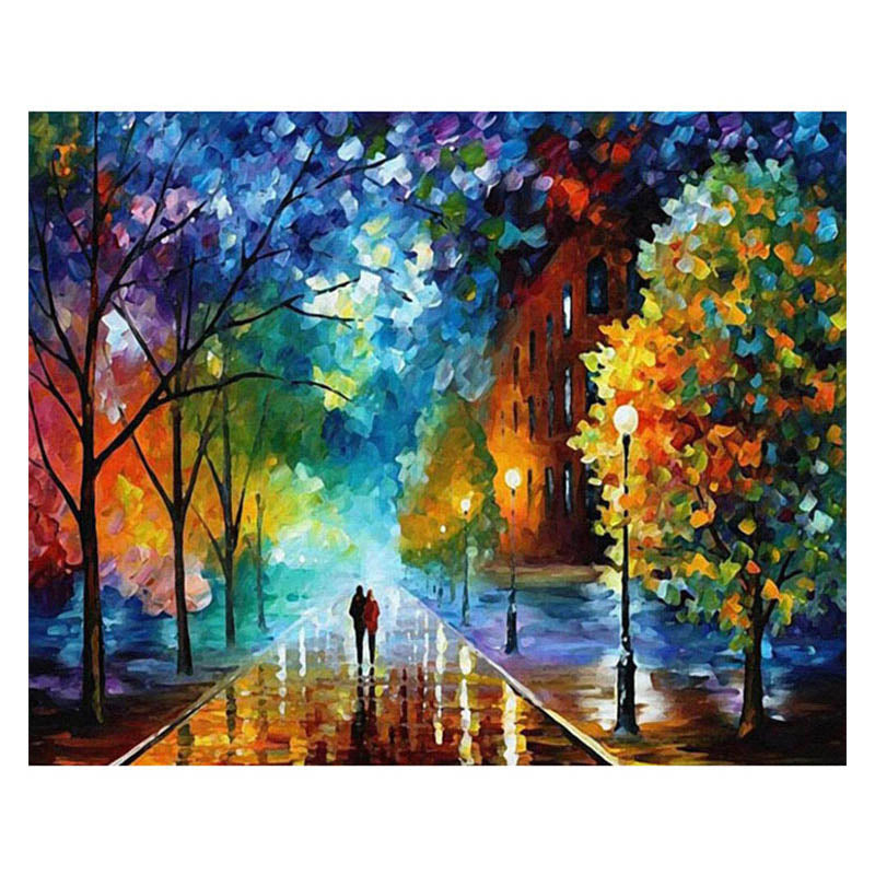 Pop New 40X50Cm Romantic Frameless Pictures Painting By Numbers Diy Digital Oil Painting On Canvas Beautiful Life Home Decor