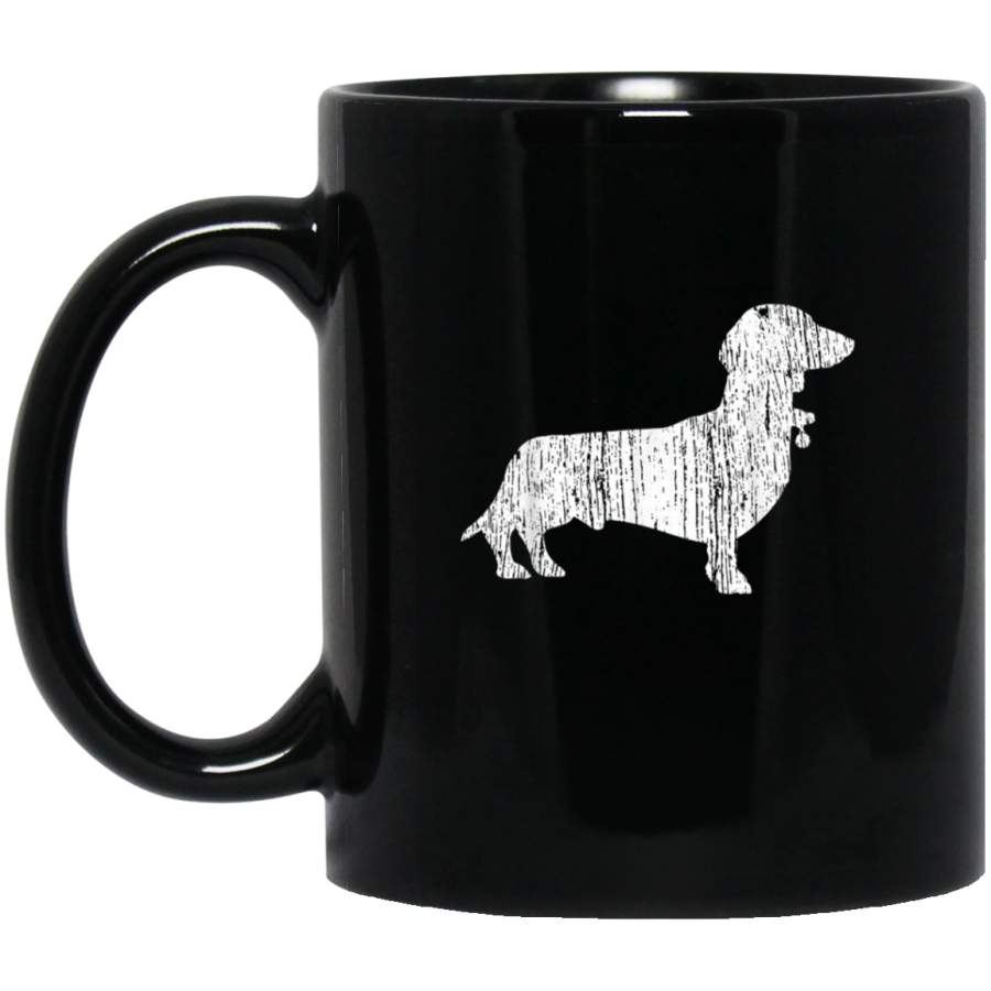 Dachshund Vintage Wiener Silhouette Animal Mug