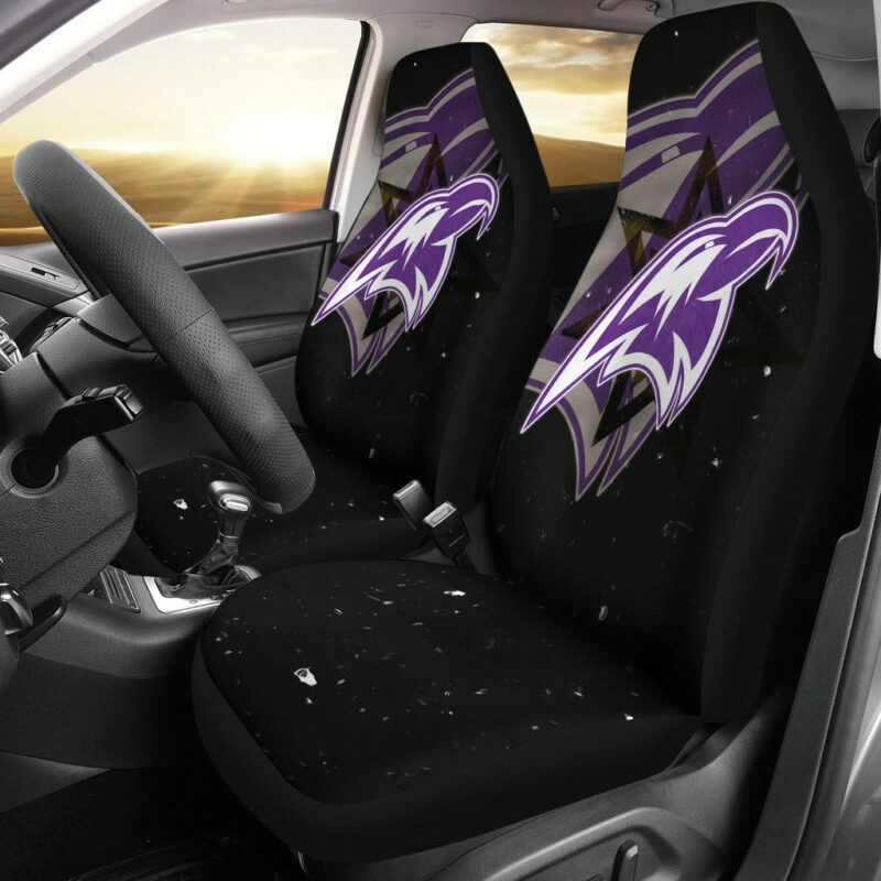 Baltimore Ravens American Football Team Car Seat Covers Cute Raven Flying Up To The Sky Night Artwork Seat Covers