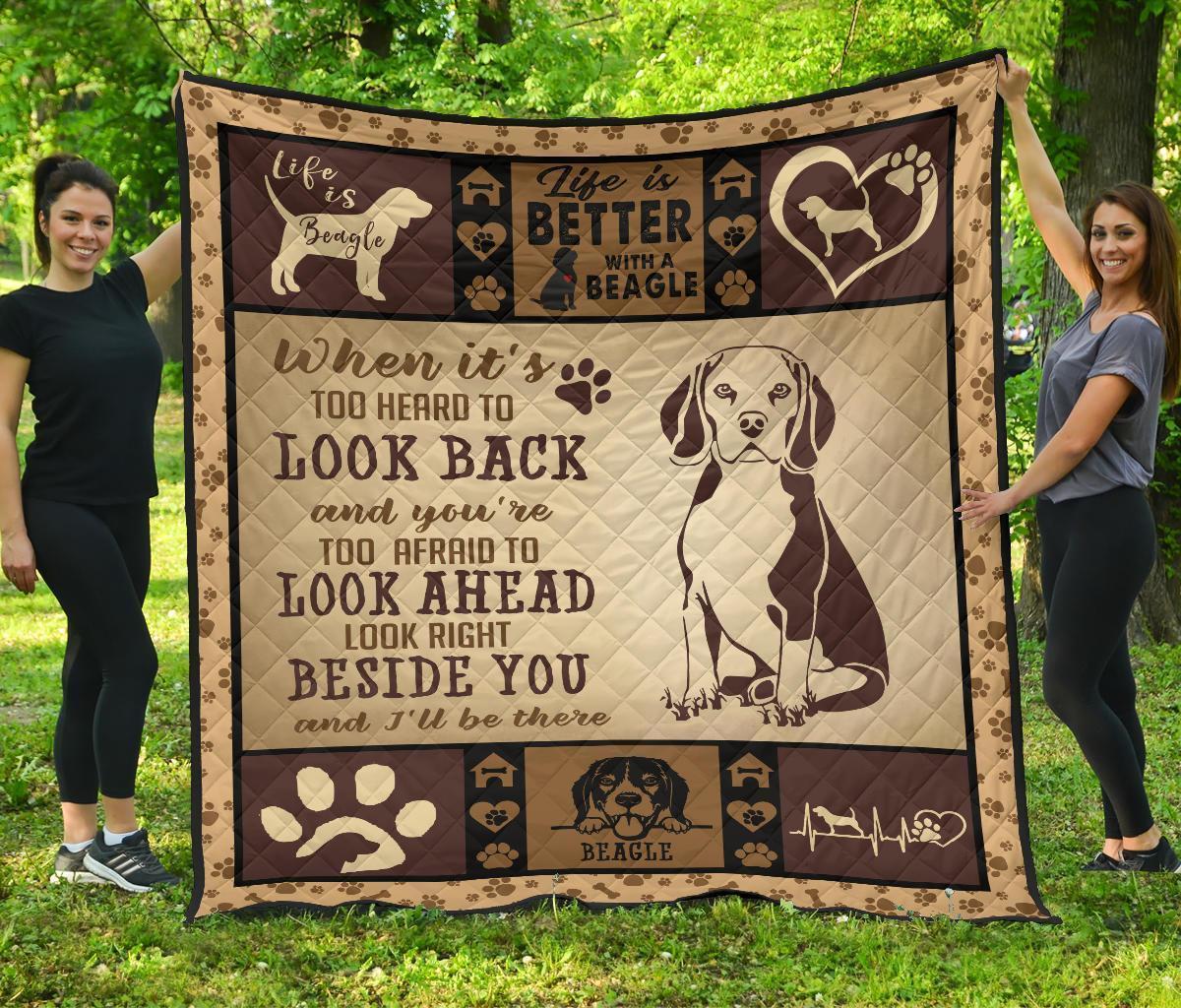 Life is Better With Beagle Quilt Blanket