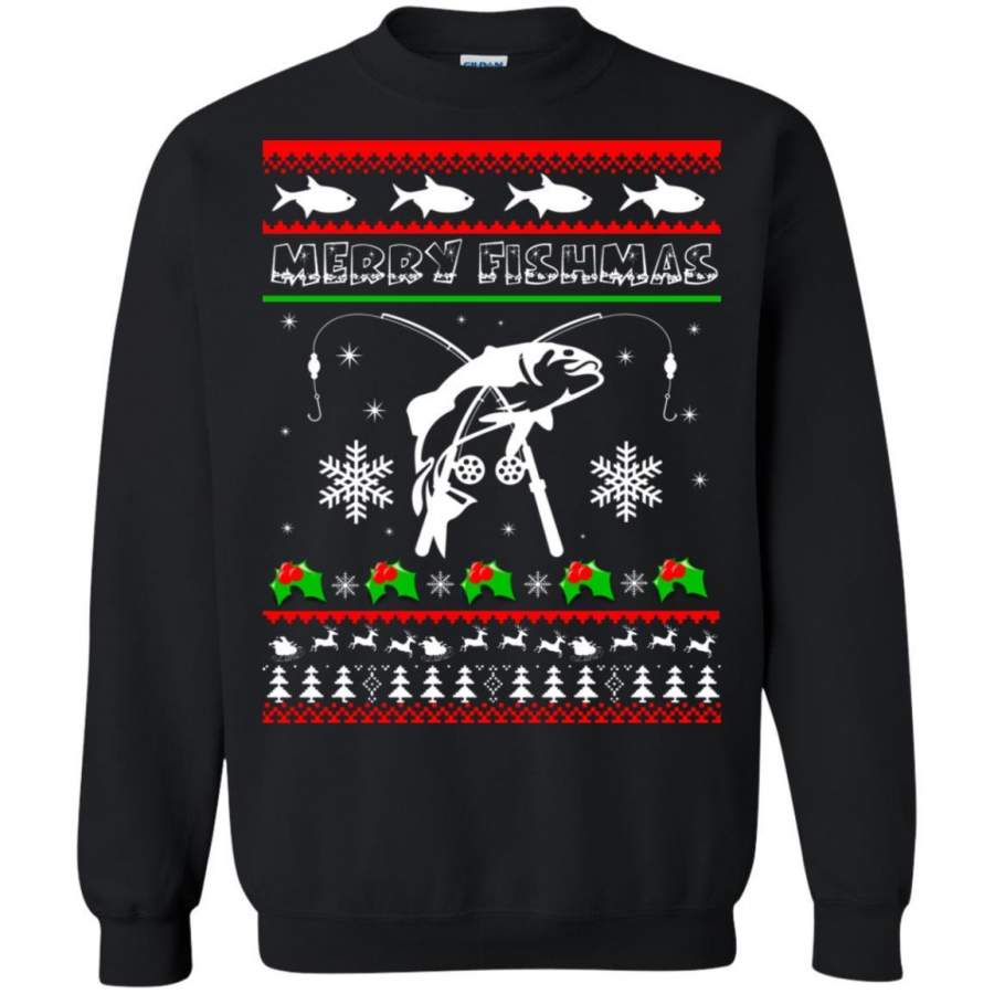 AGR Merry Fishmas Ugly Christmas sweatshirt