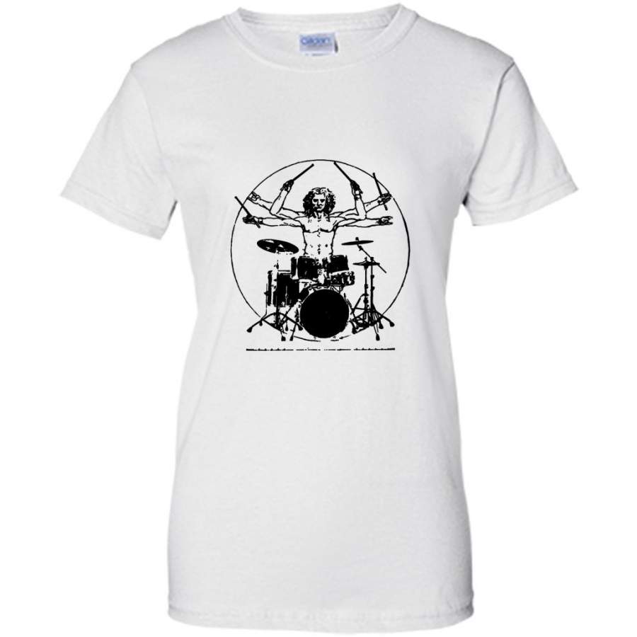 Da Vinci Drums Drummer Shirt Vintage Drums Shirt Cool Drum (w) – Gildan Women Shirt