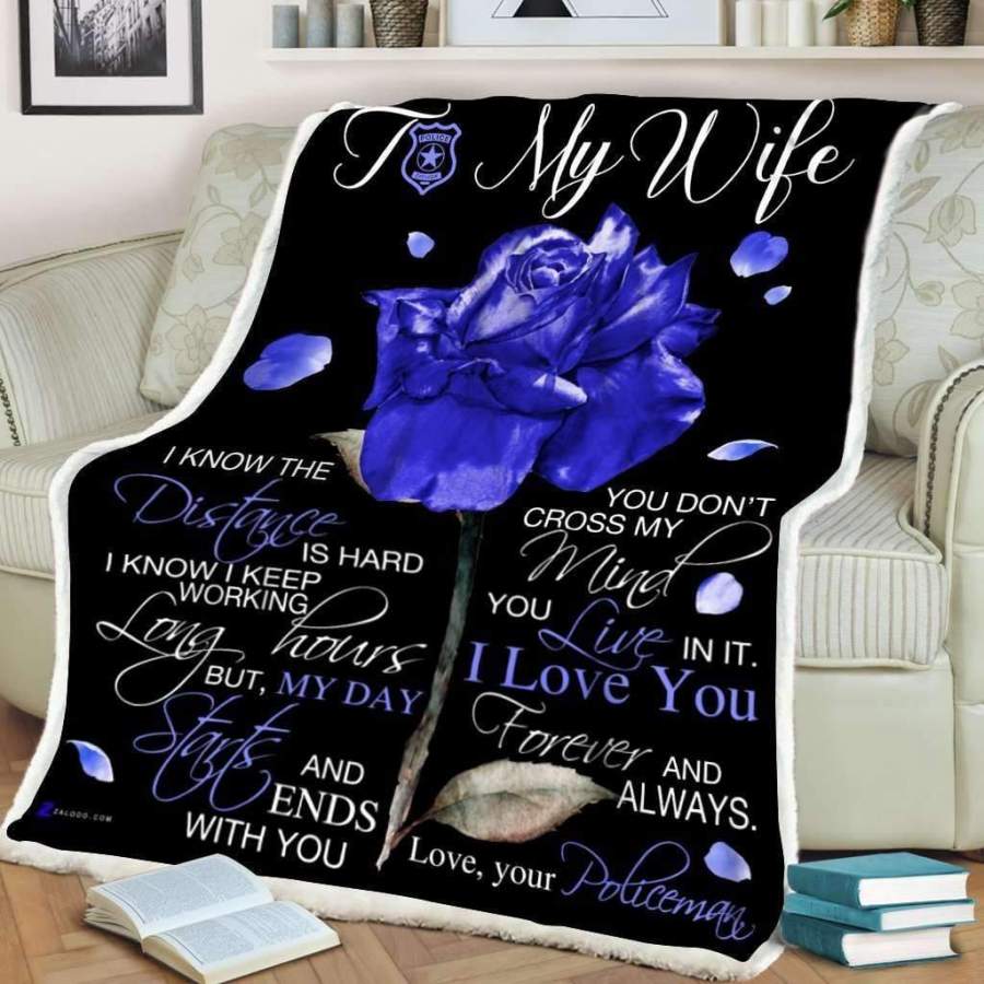 Blue Rose Blanket Giving Wife I Love You Forever And Always