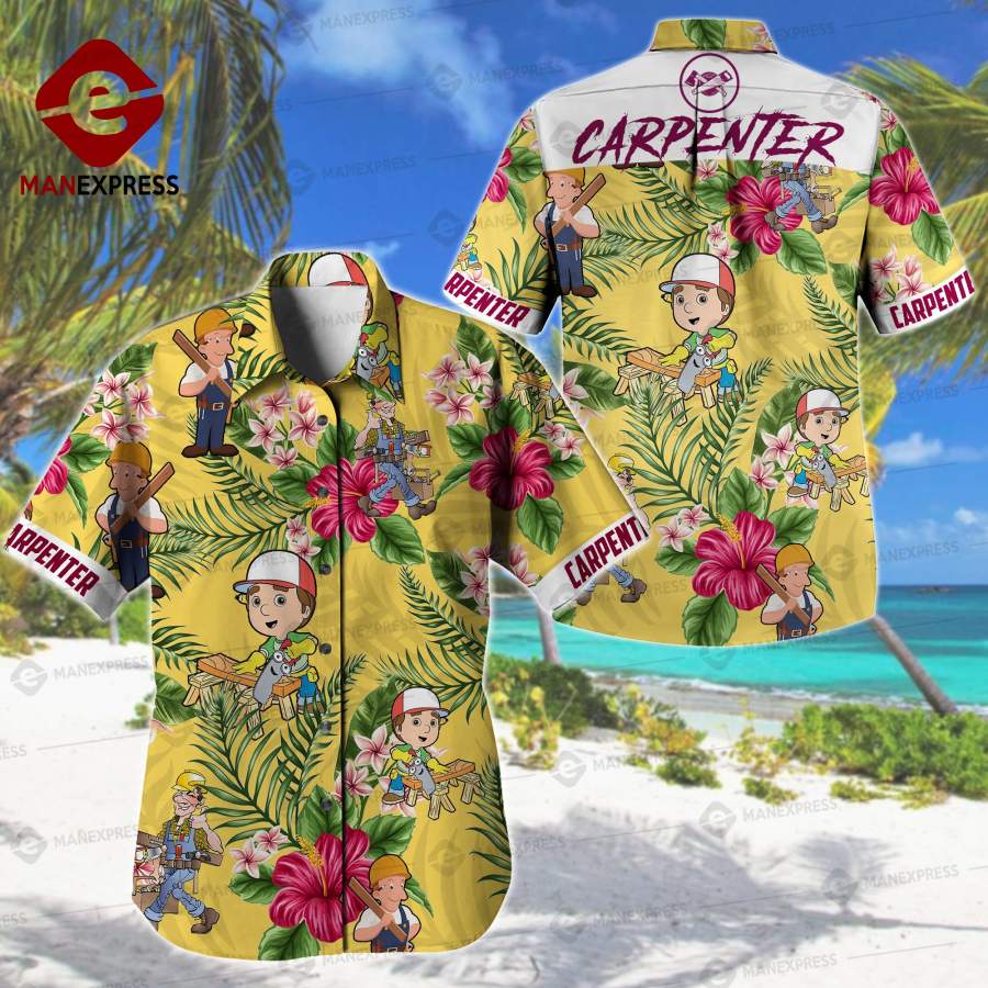 Carpenter Printed Hawaiian Shirt Ha8190