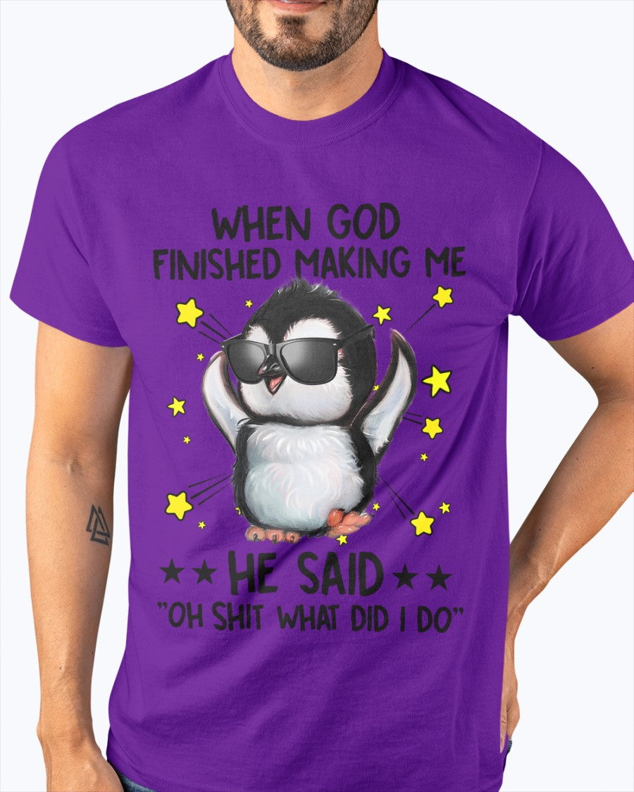 Penguin When God Finished Making Me For Penguin Lover Classic T-Shirt