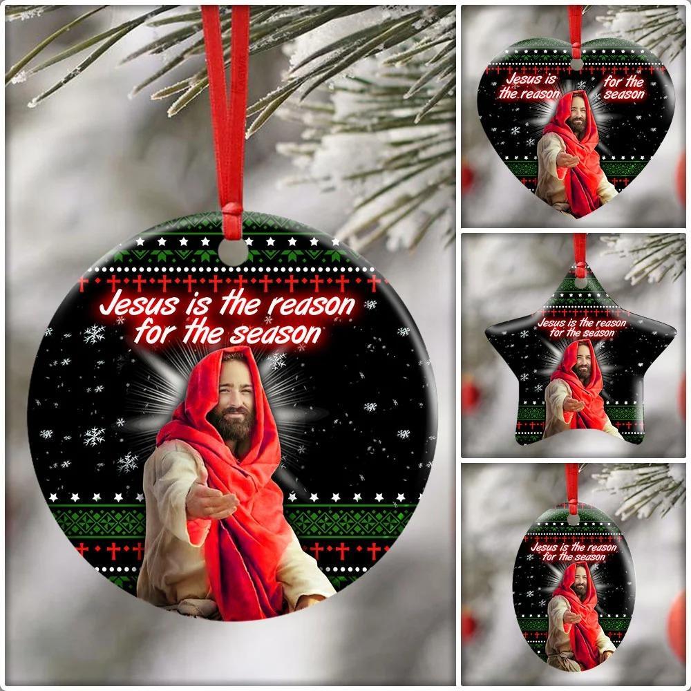 Jesus Is The Reason For The Season Ceramic Ornament Christmas Home Decor