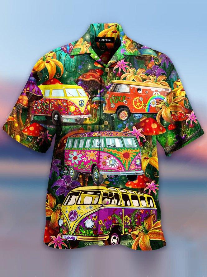 Hippie Bus Hawaii Shirt Unisex Full Size Adult Colorful Ha10399