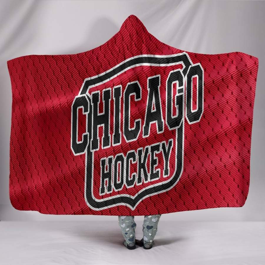 Chicago Blackhawks Hockey Hoodie Blanket