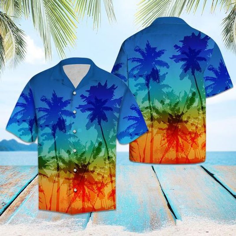 Lgbt Coconut Palm Colorful Amazing Design Unisex Hawaii Shirt For Men And Women Ha6124