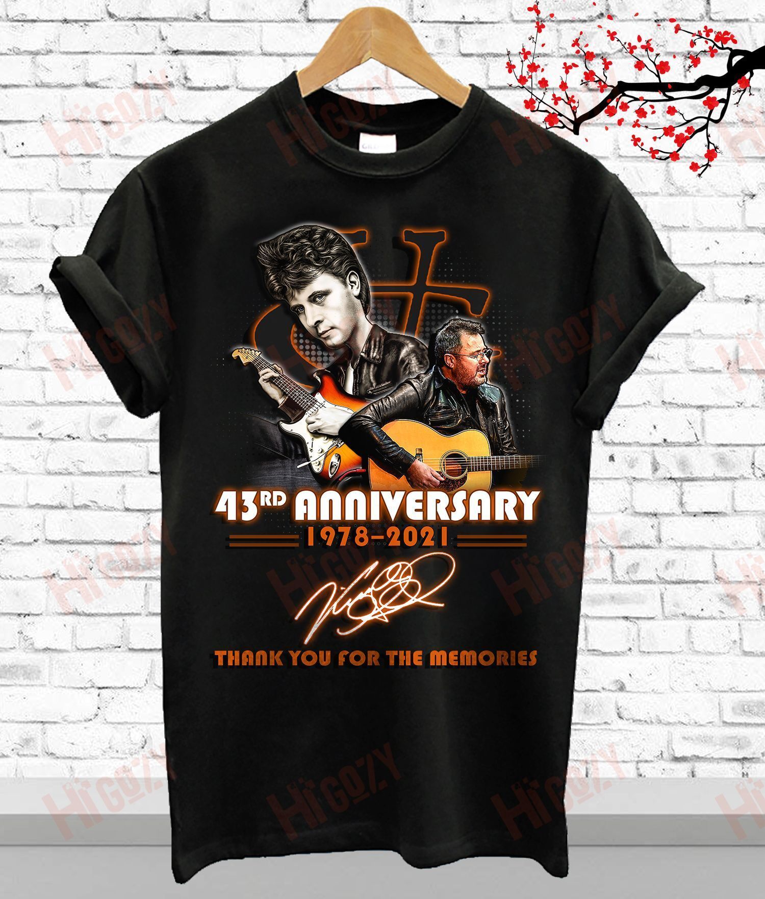 Vince Gill Shirt, Vince Gill Black T-Shirt, Vince Gill 43 Years Anniversary