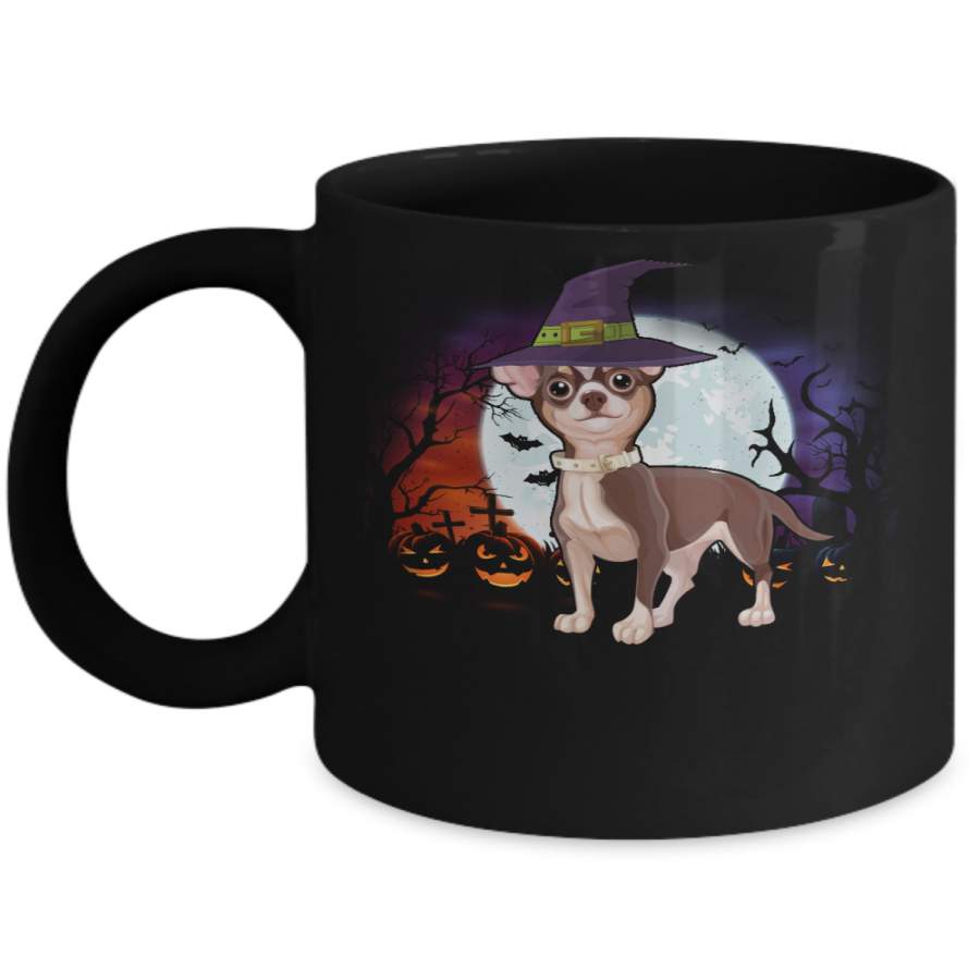 Cute Halloween Chihuahua Puppy Pumpkins Mug