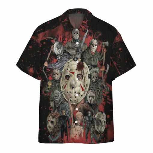 Jason Horror Hawaii Summer Short Sleeve Button Hawaii Gift For Halloween Day Ha41251