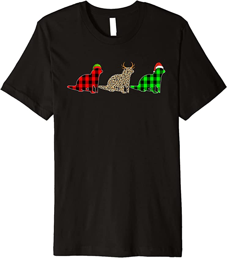 This Is My Christmas Tree Xmas Pajama Otter Animals Premium T-Shirt