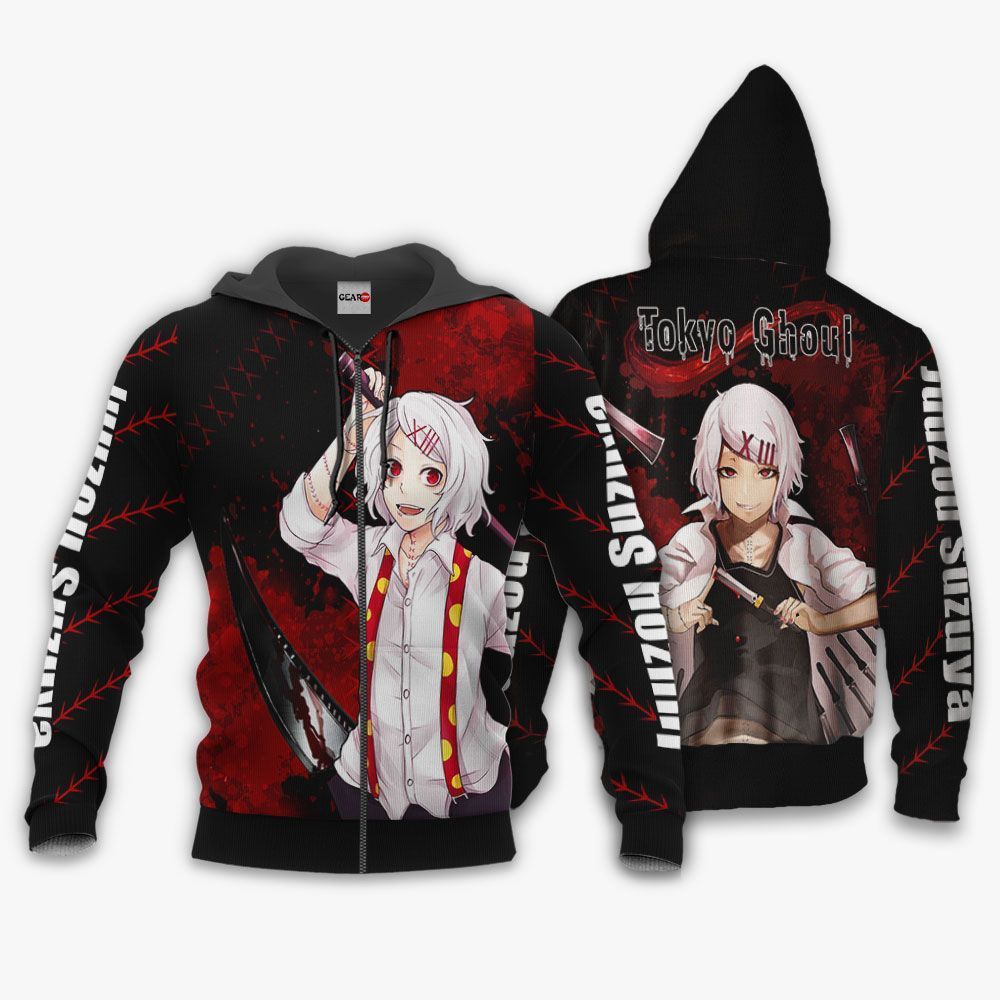 Tokyo Ghoul Juuzou Suzuya Hoodie Shirt Anime Zip Jacket