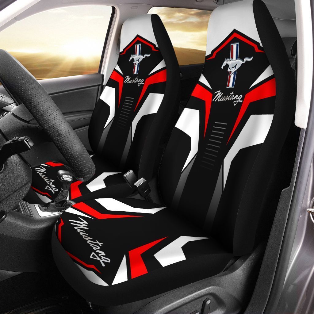 Ford Mustang Car Seat Cover (Set Of 2) Ver 2 (Red) – Teepoem Ltd