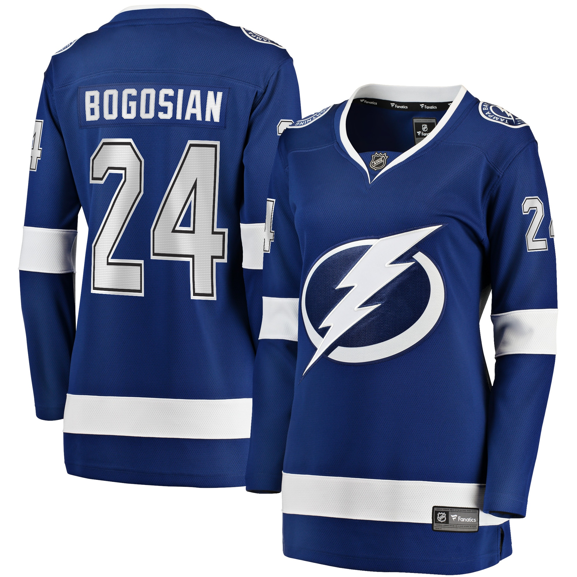 Women's Tampa Bay Lightning Zach Bogosian Blue Home Breakaway Player Jersey