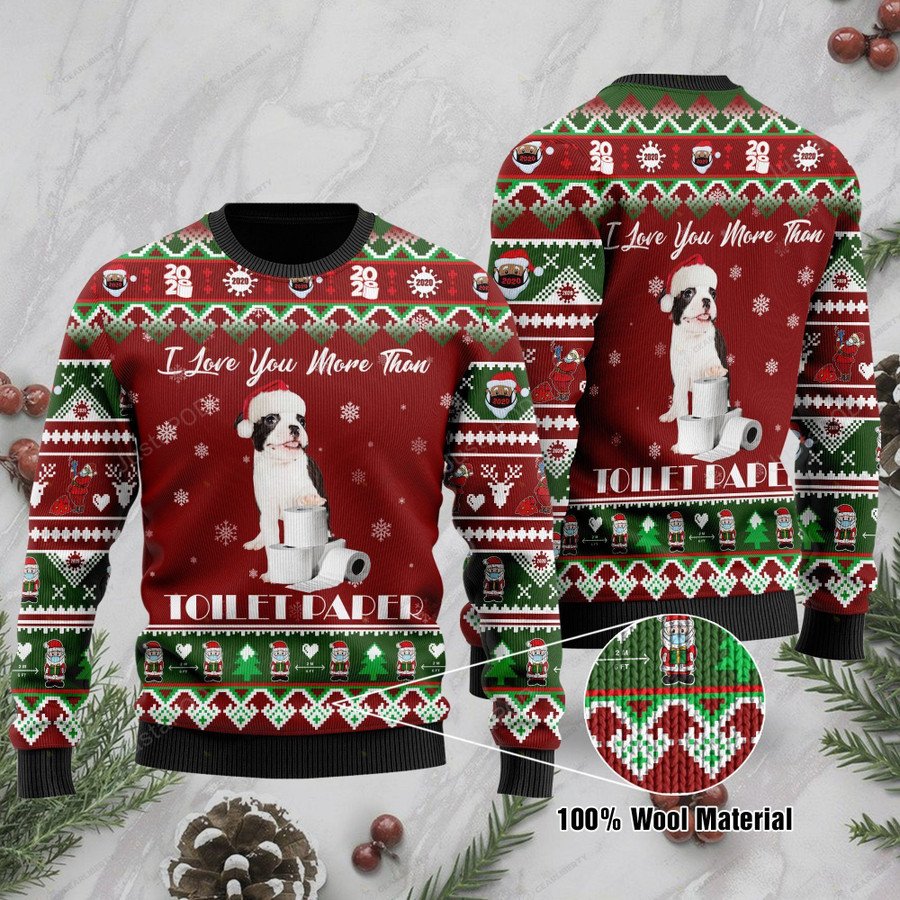 Boston Terrier Unisex Ugly Christmas Sweater, All Over Print Sweatshirt