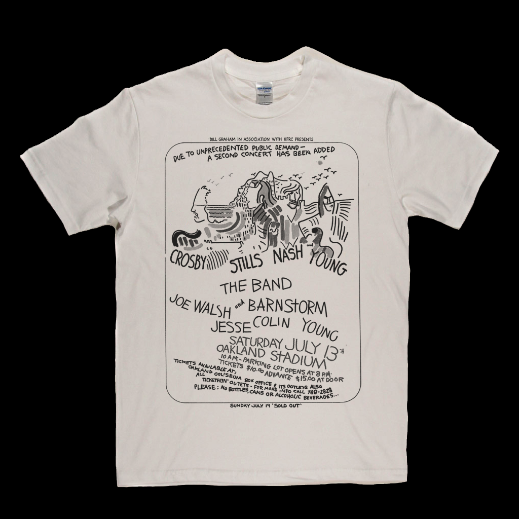 Csny Day On The Green 1974 Poster T-Shirt