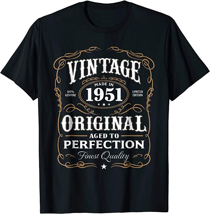 Vintage Made In 1951 T-Shirt 67th Birthday Gift