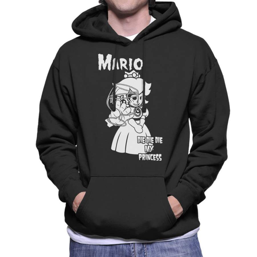 Super Mario Album Artwork Parody Die Die My Princess Men’s Hooded Sweatshirt