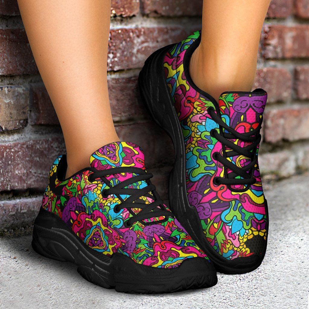 Animal Hippie Psychedelic Chunky Sneaker Art 491