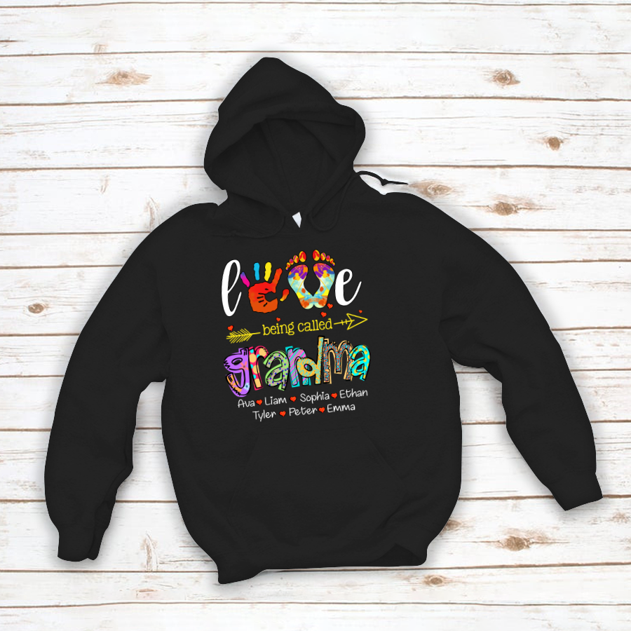 Love Being Called Grandma Colorful Hoodie