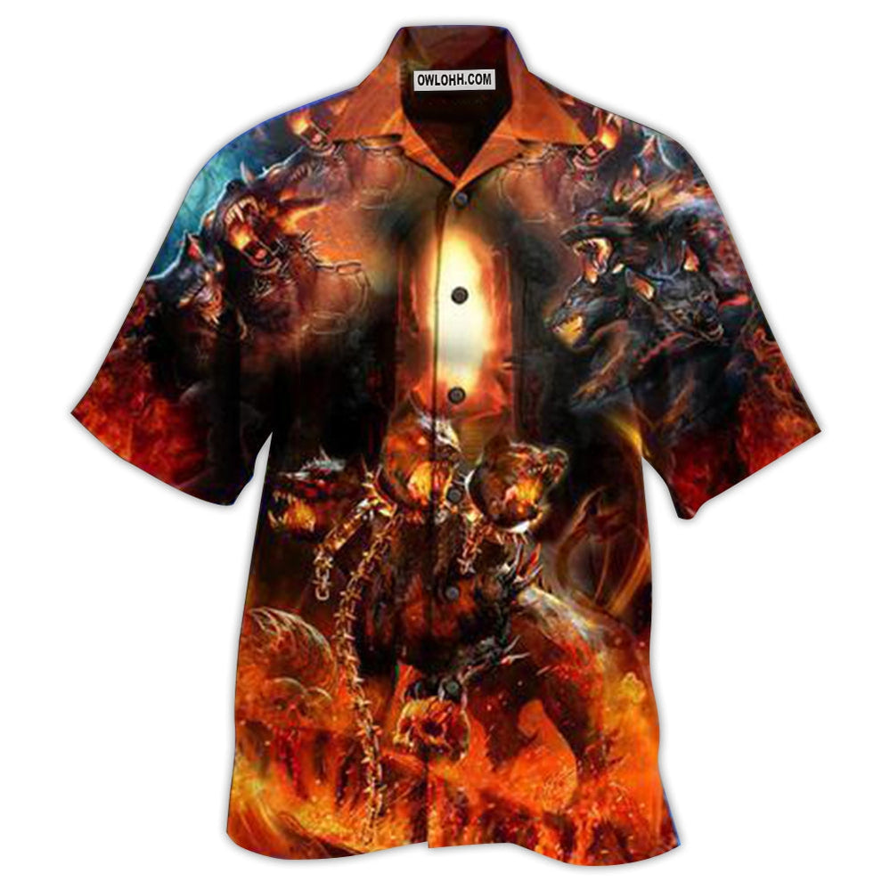 Viking Dog Amazing Cerberus Greek Mythology Style  – Hawaiian Shirt  – Owl Ohh