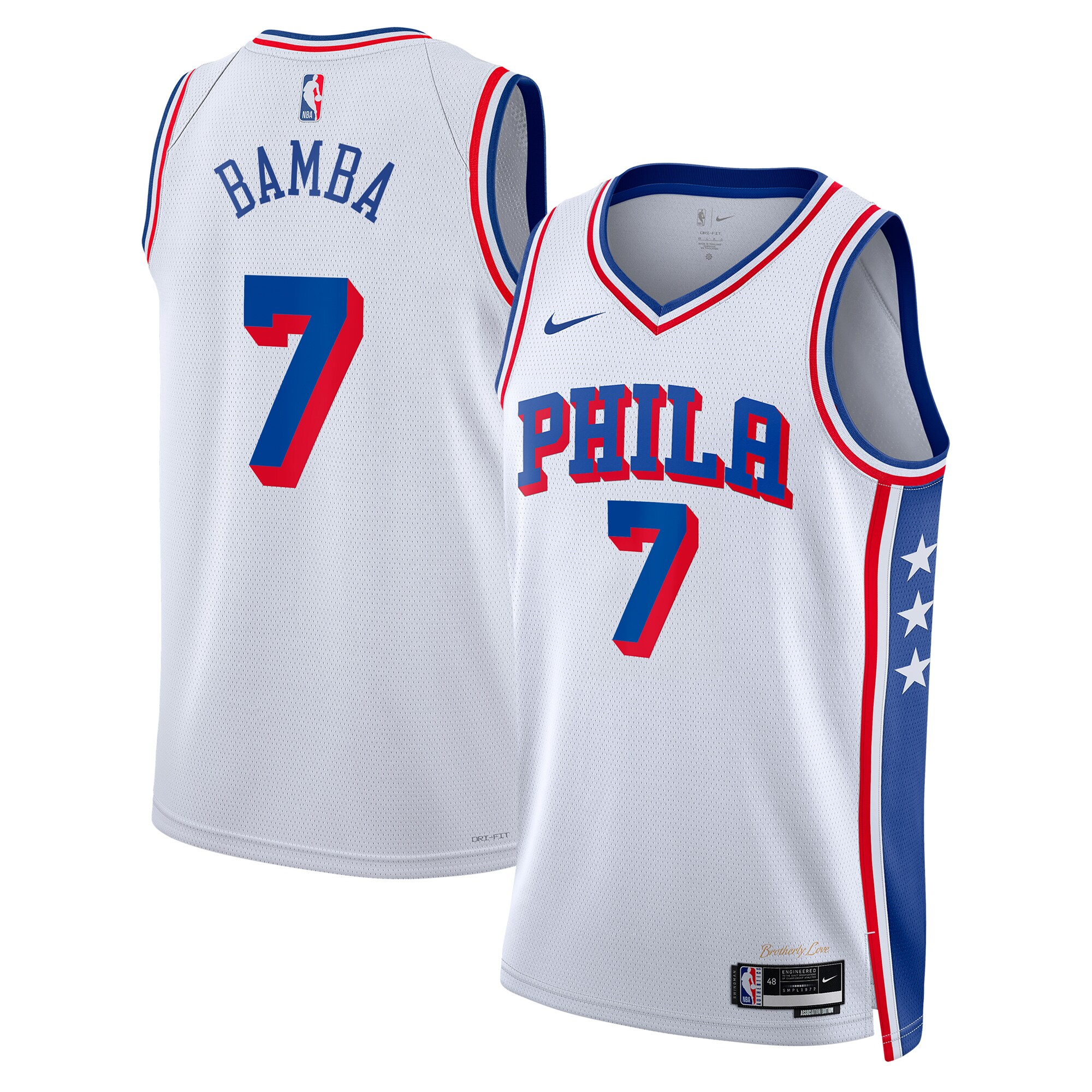 Philadelphia 76ers Association Edition Swingman Jersey – White – Mo Bamba – Unisex