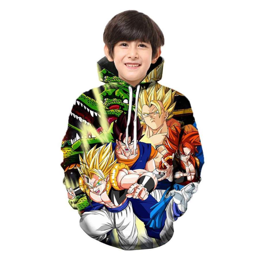 2019 Dragon Ball Z Pullover Hoodie Sweatshirt Dec Series Four Roles For Kidfs