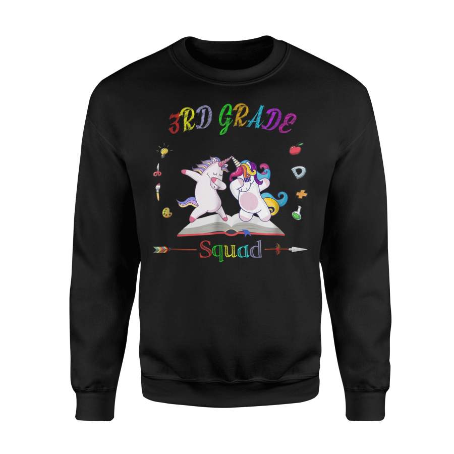 3rd Grade Squad Unicorn Dabbing Teacher Back To School Sweatshirt