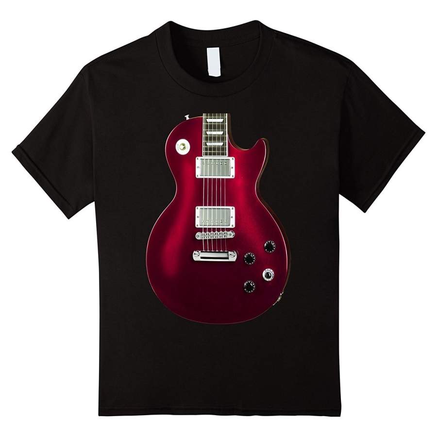 Cherry Red Candy Electric 6 String Lead Guitar Funny Men’S Fashion T-Shirt